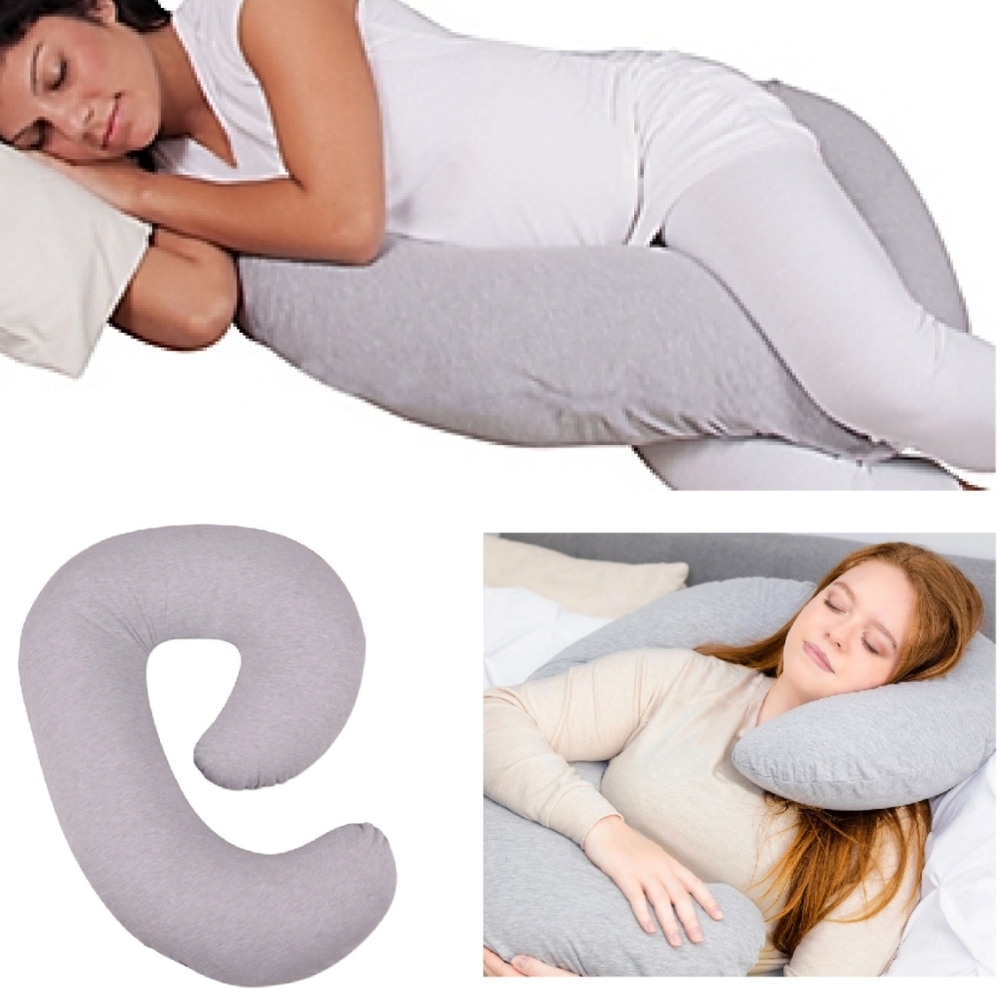 LEACHCO Snoogle Mini Grey Body Pillow Cover